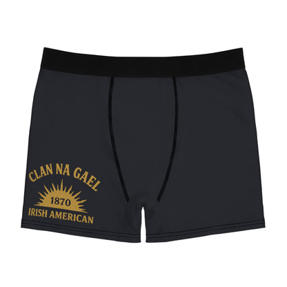 "Clan na Gael - Irish American", Men's Boxer Briefs (Black Denim)