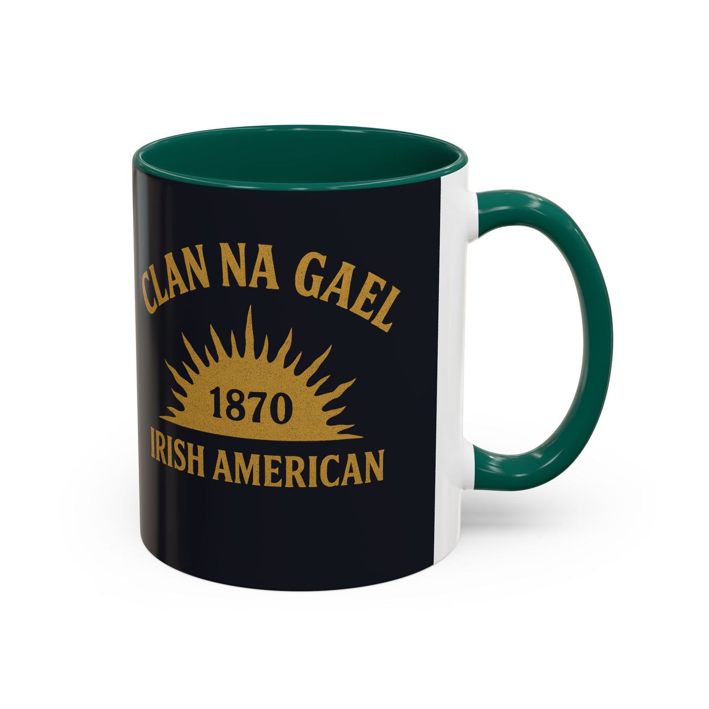 "Clan na Gael - Irish American", Colorful Mugs (11oz, 15oz) (Black Denim)
