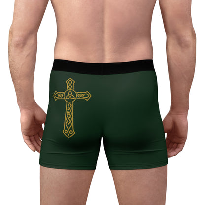 "Clan na Gael - Irish American", Men's Boxer Briefs (Fenian Green)