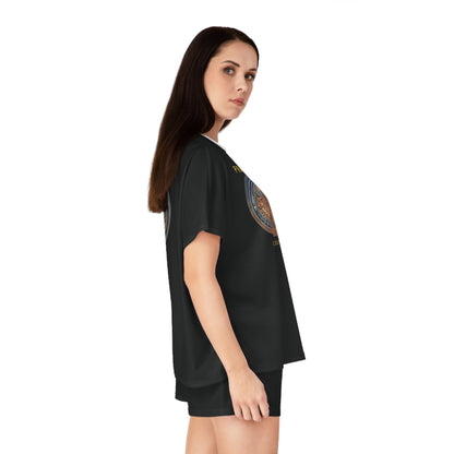 "Prayer Works - Criosdaidh Gàidhealach", Women's Short Pajama Set (White or Black Collar)