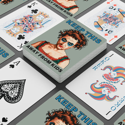 "Keep This Away from Kids", Cultural Playing Cards (Ash Grey)