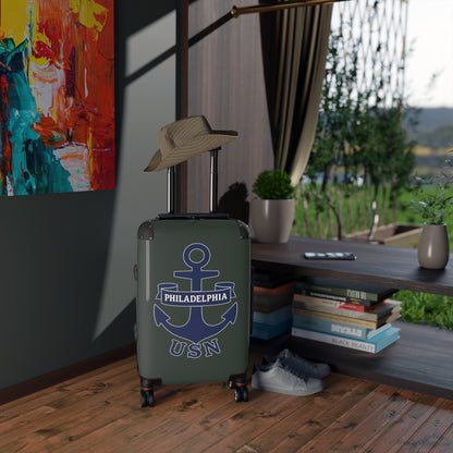 "USN Anchor", Suitcase (Hail Cloud Grey)