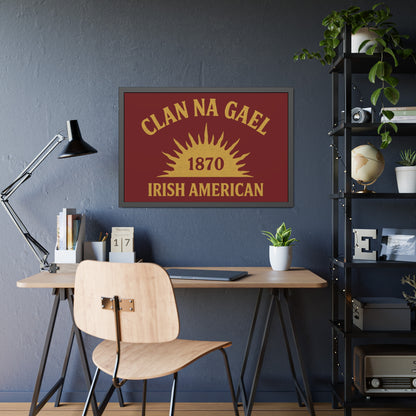 "Clan na Gael - Irish American", Framed Paper Poster (Palladius Red)