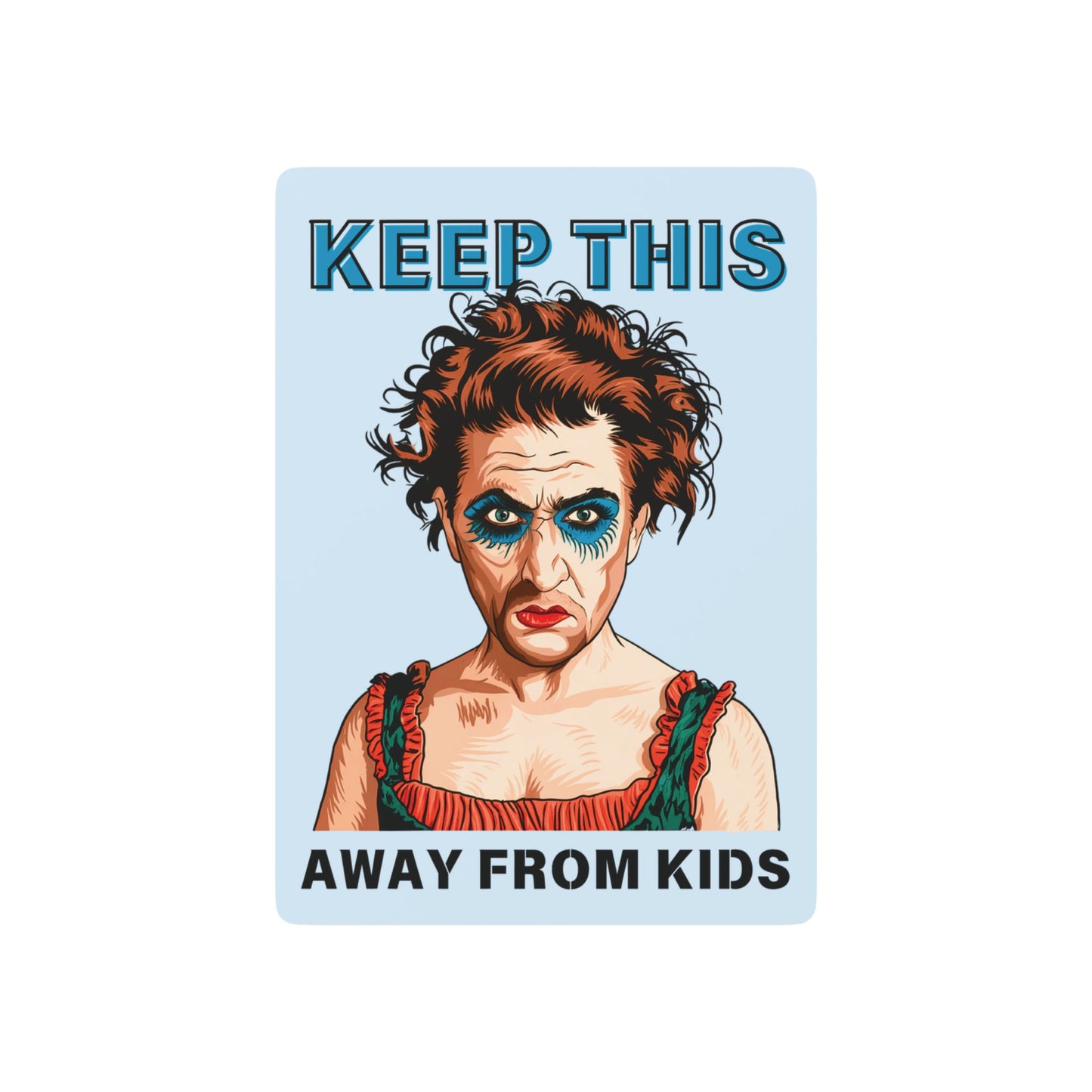"Keep This Away from Kids", Cultural Playing Cards (Pale Blue)