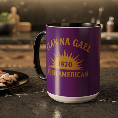 "Clan na Gael - Irish American", Colorful Mugs (11oz, 15oz) (Vesper Violet)