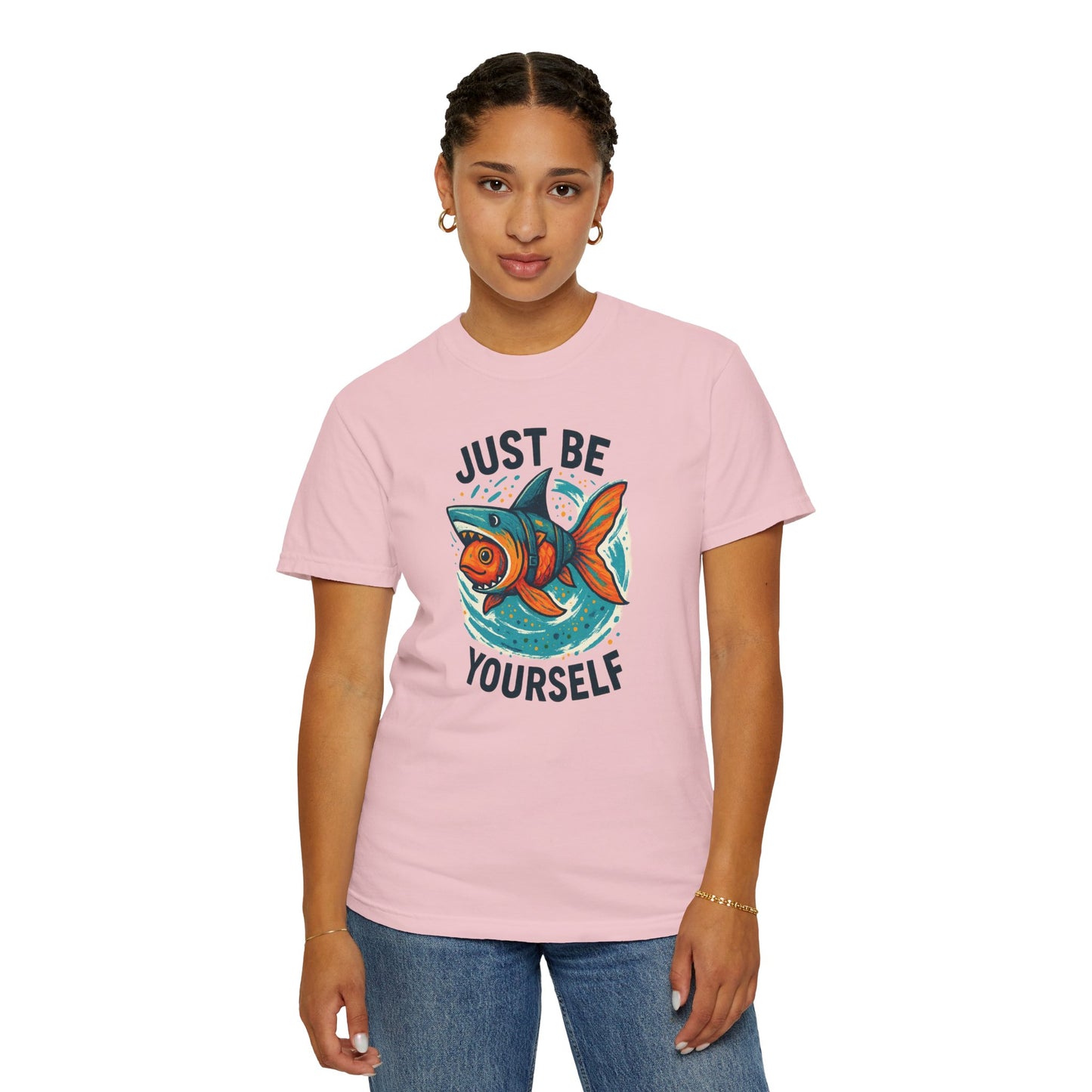 "Just Be Yourself", Unisex T-shirt (White and light colors)
