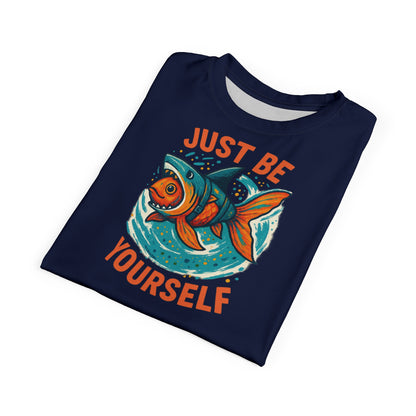 "Just Be Yourself", Unisex T-shirt (Mariana Blue)