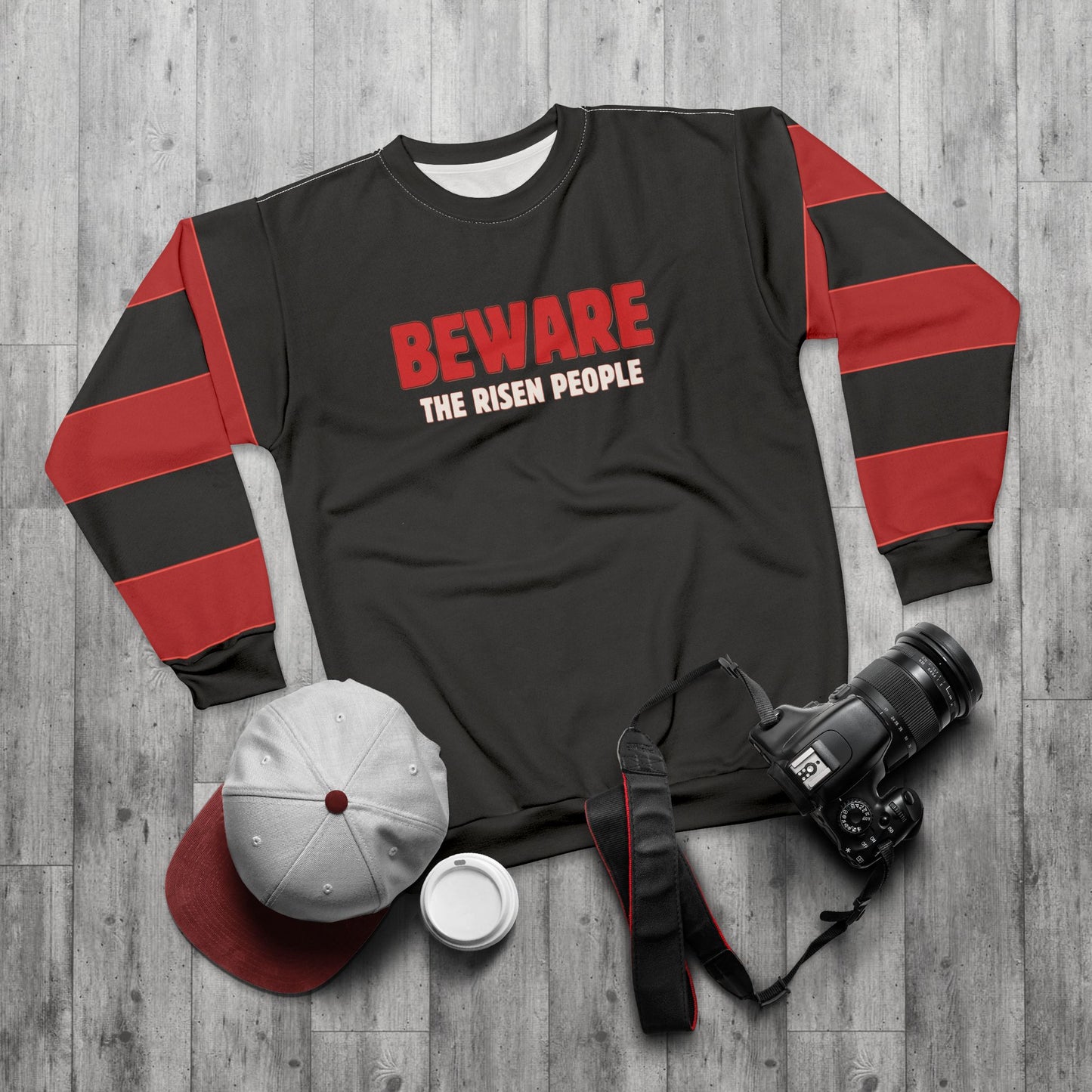 "Beware the Risen People", Unisex Sweatshirt (Void Black)