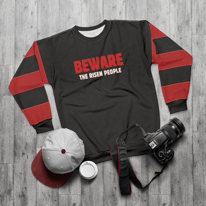 "Beware the Risen People", Unisex Sweatshirt (Void Black)