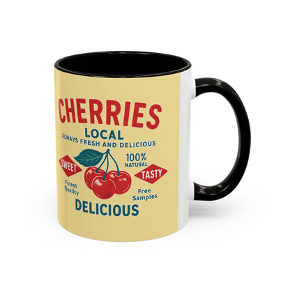 "Delicious Cherries", Colorful Mugs (11oz, 15oz) (Sanctum Veil)
