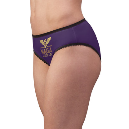 "MAGA - Restoring the Republic", Women's Briefs (Quandong Plum)
