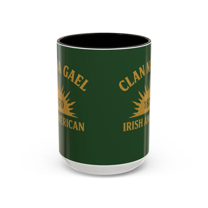 "Clan na Gael - Irish American", Colorful Mugs (11oz, 15oz) (Brithemain Green)