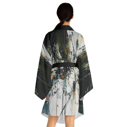 "Abstract 543", Long Sleeve Kimono Robe