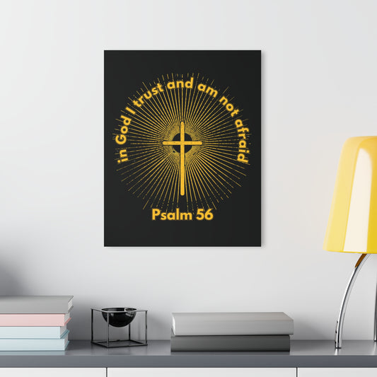 "Psalm 56", Acrylic Wall Print (French Cleat Hanging) (Void Black)