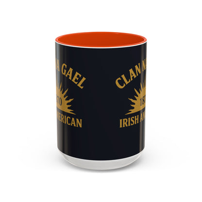 "Clan na Gael - Irish American", Colorful Mugs (11oz, 15oz) (Black Denim)