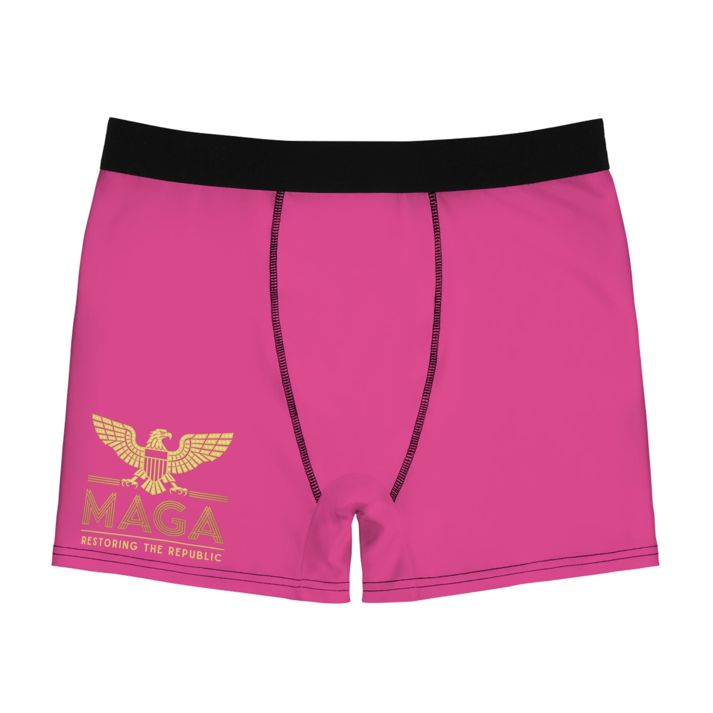 "MAGA - Restoring the Republic", Men's Boxer Briefs (Hot Pink)