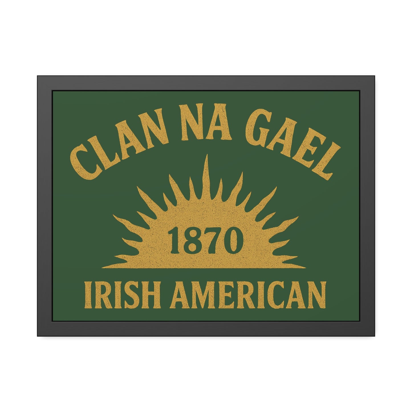 "Clan na Gael - Irish American", Framed Paper Poster (Brithemain Green)