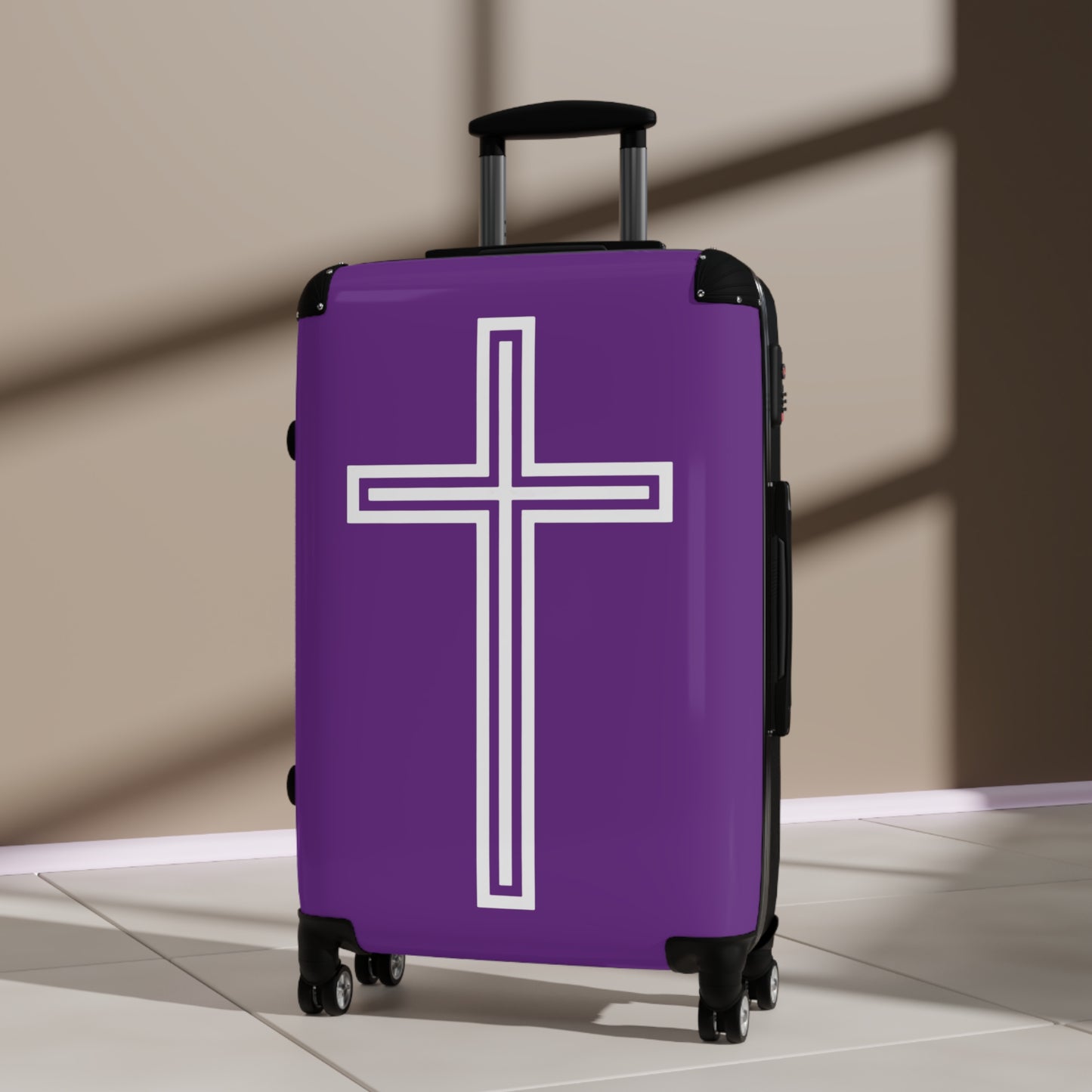 "A Simple Cross" Suitcases (Indigo Outback Purple)