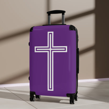 "A Simple Cross" Suitcases (Indigo Outback Purple)