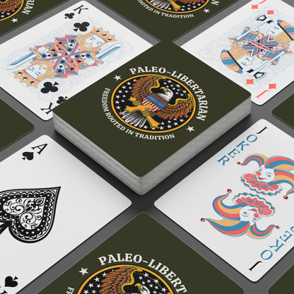 "Paleo-Libertarian" #01, Political Playing Cards (Dark Olive Green)