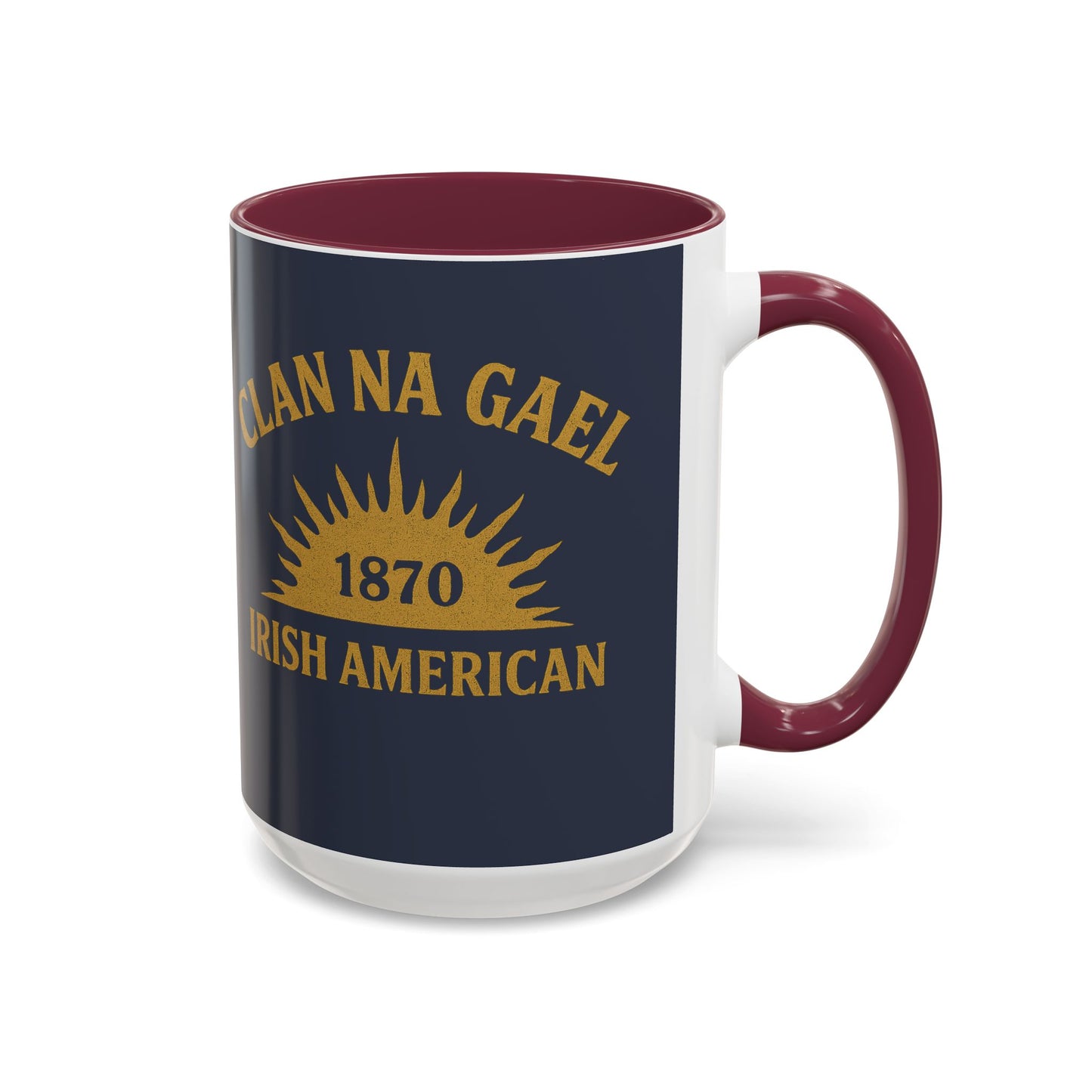 "Clan na Gael - Irish American", Colorful Mugs (11oz, 15oz) (Blue Burka Grey)