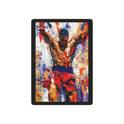 "Fight to Win", Fine Art Playing Cards (70's Black)