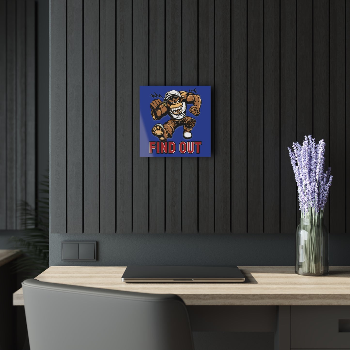 "Find Out", Acrylic Wall Prints (French Cleat Hanging) (Patriot Blue)