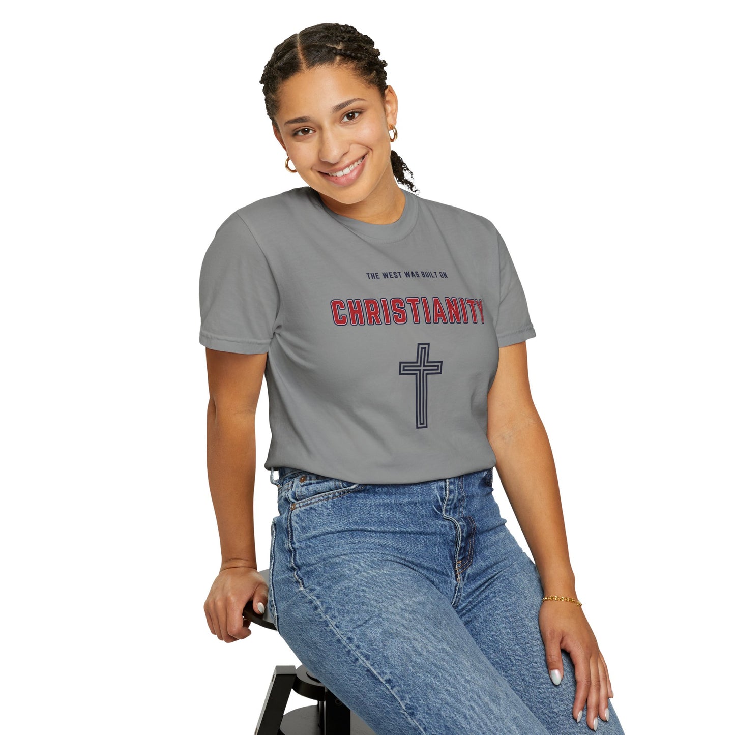 "The West was built on Christianity", Unisex T-shirt