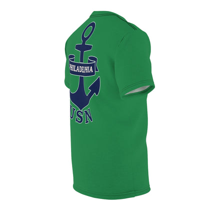 "USN Anchor", Unisex T-shirt (Bottle Glass)