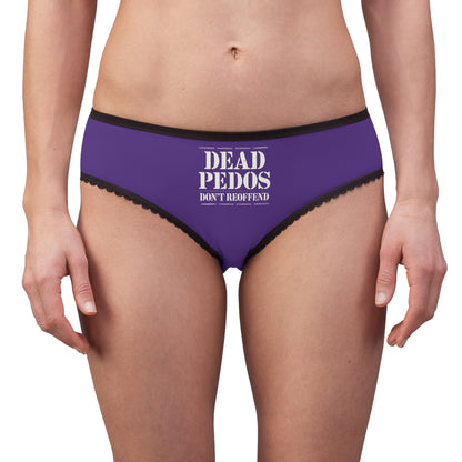 "Dead Pedos Don't Re-Offend", Women's Briefs (Deep Purple)