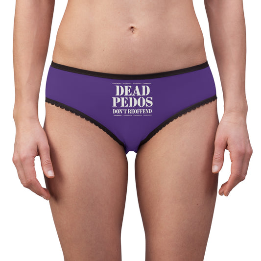 "Dead Pedos Don't Re-Offend", Women's Briefs (Deep Purple)