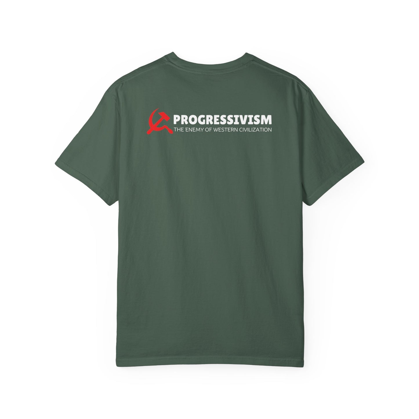 "Progressivism - Enemy of Western Civilization", Unisex T-shirt (Dark Colors)