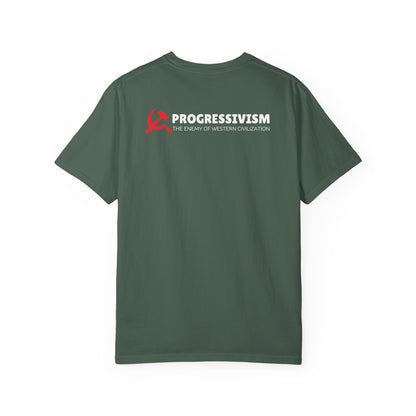 "Progressivism - Enemy of Western Civilization", Unisex T-shirt (Dark Colors)