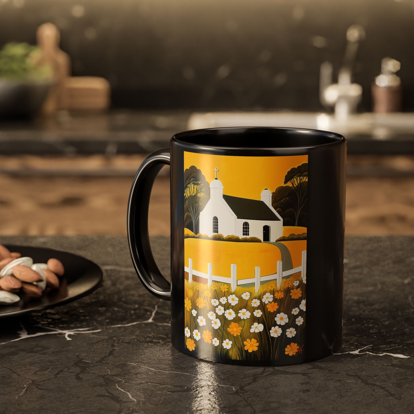 "Eaglais a’ Bhuidhe (Gaelic) - The Church of Golden Hope (English)", Colorful Mugs (11oz & 15oz)