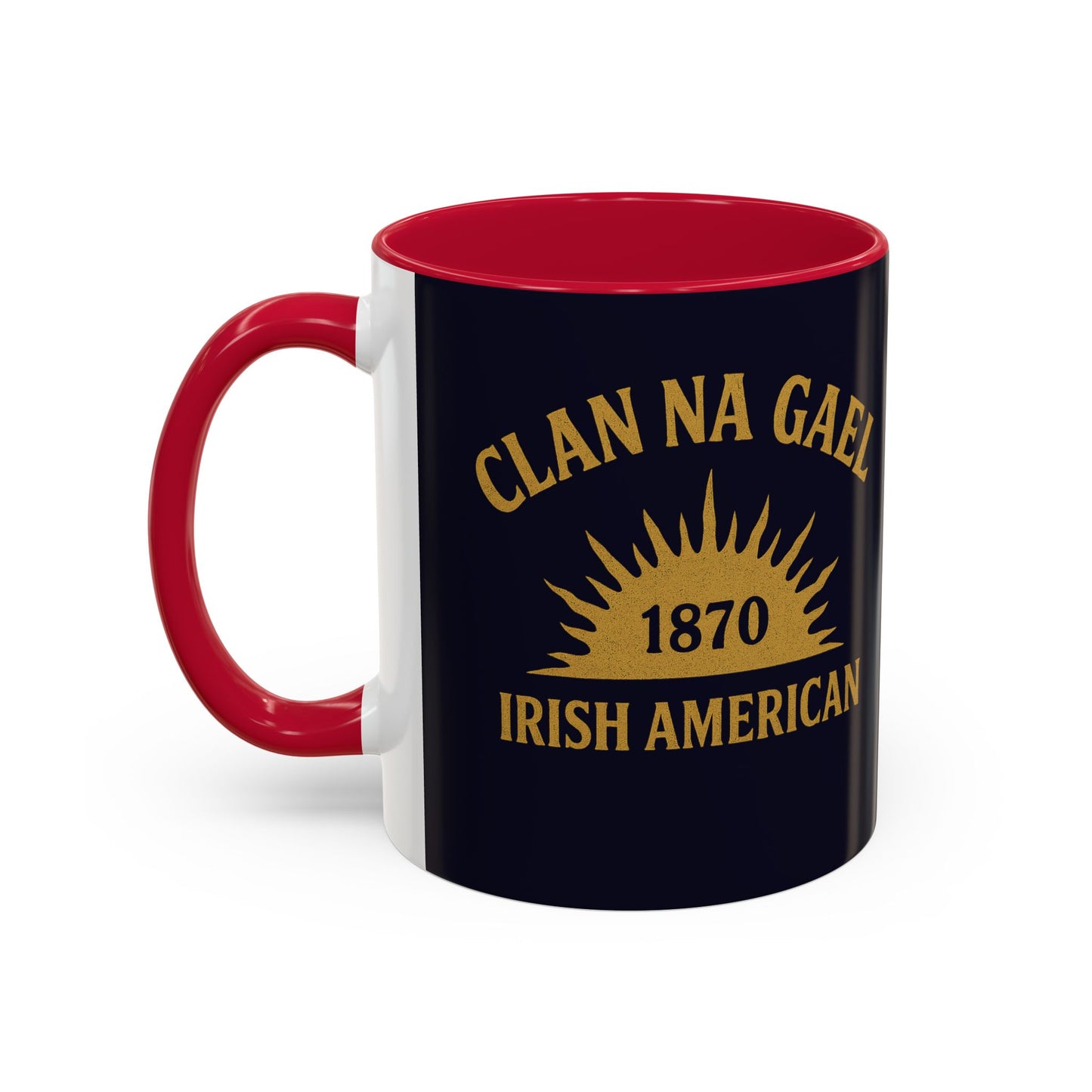 "Clan na Gael - Irish American", Colorful Mugs (11oz, 15oz) (Black Rock Blue)