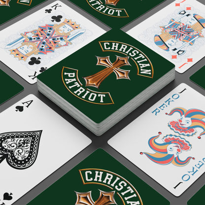 "Christian Patriot" #03, Christian Playing Cards (Zucchini Green)