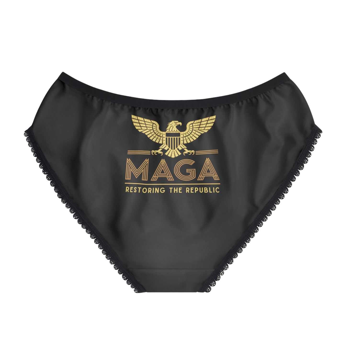 "MAGA - Restoring the Republic", Women's Briefs (Void Black)