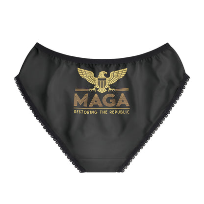 "MAGA - Restoring the Republic", Women's Briefs (Void Black)
