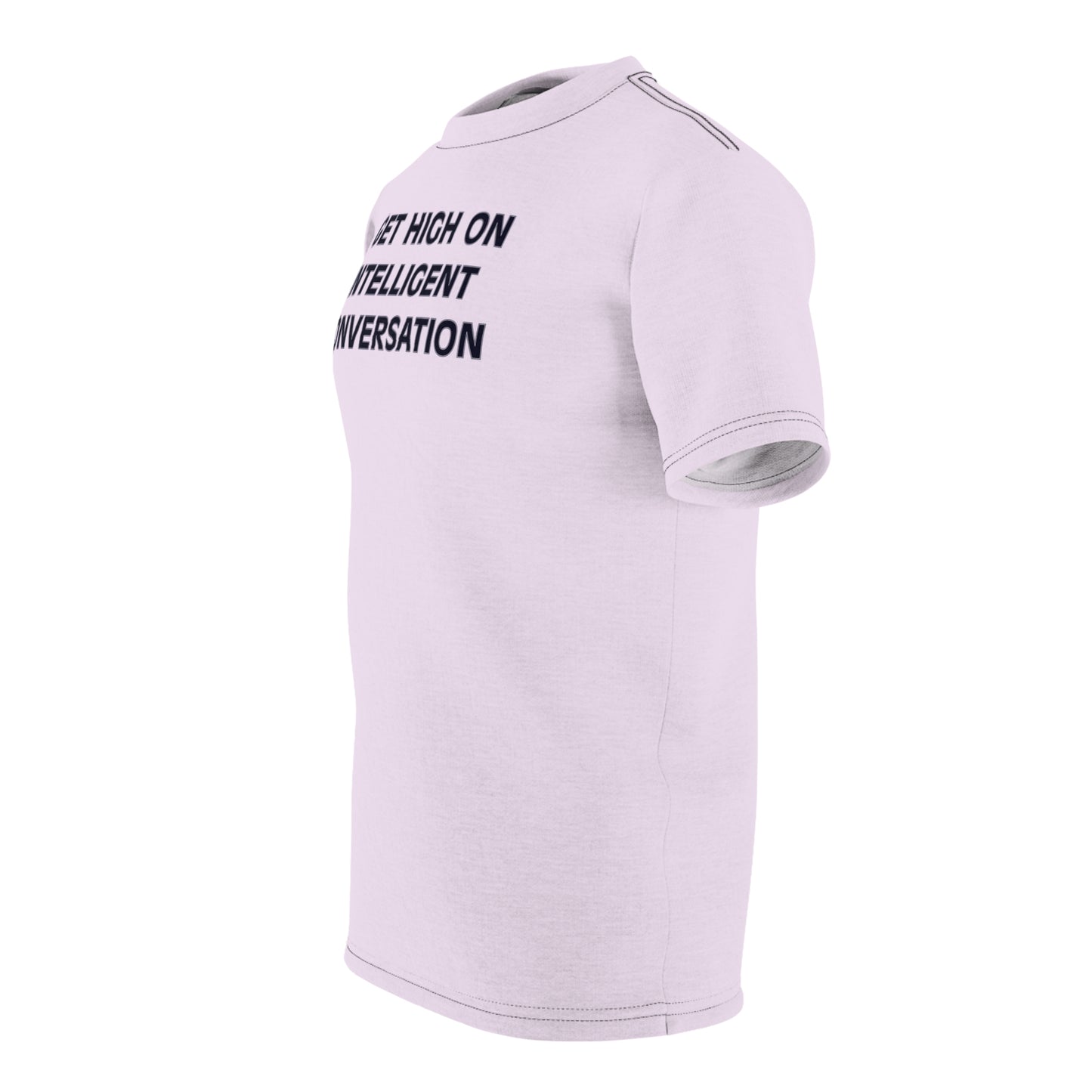 "Intelligent Conversation", Unisex T-shirt (Sheer Lavender)