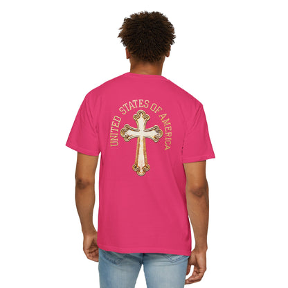 "USA Gold Cross", Unisex T-shirt
