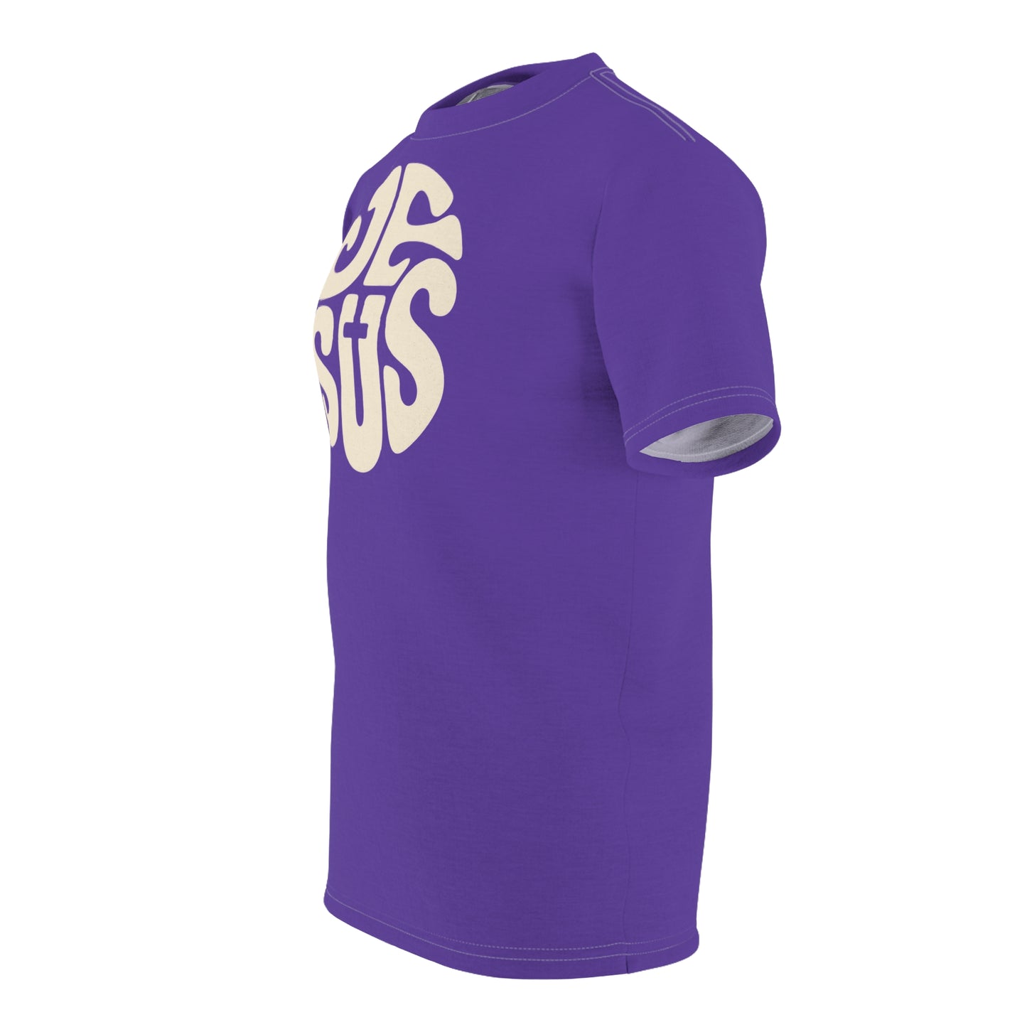 "Retro Jesus", Unisex T-shirt (Purple Heart)