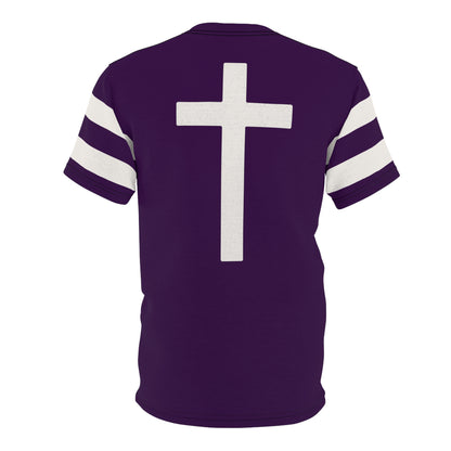 "Faith Overcomes Fear", Unisex Tee (Imperial Plum)