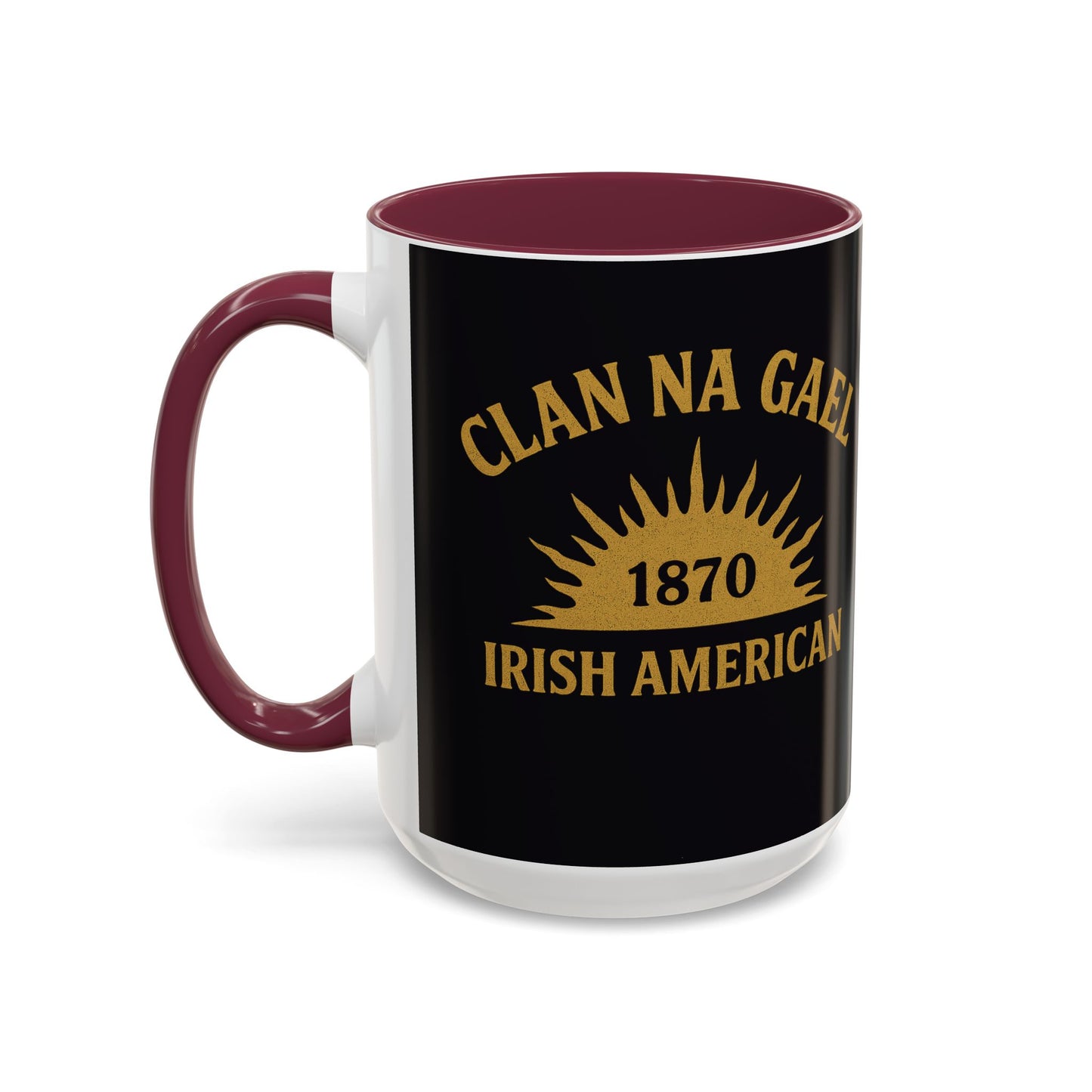 "Clan na Gael - Irish American", Colorful Mugs (11oz, 15oz) (Raven Black)
