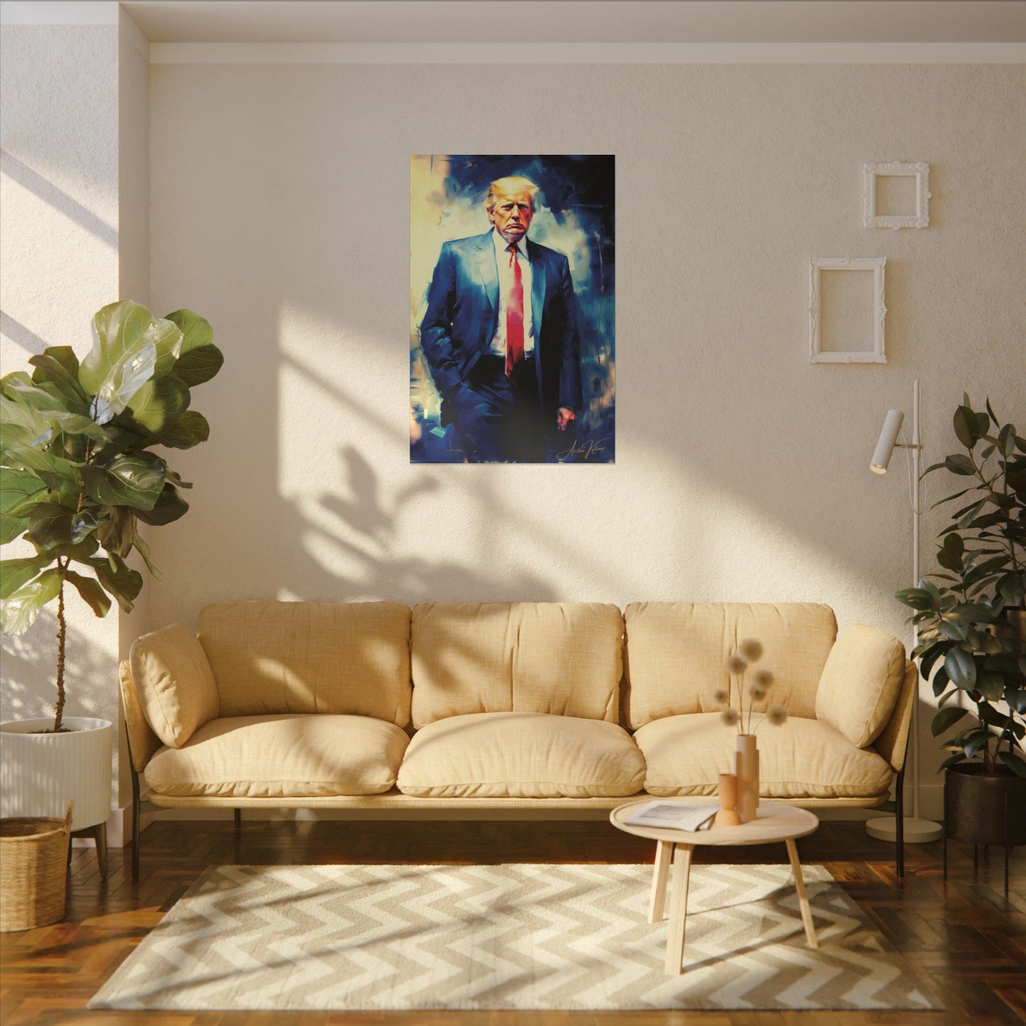 "Trump Portrait No. 6", Stretched Matte Canvas Fine Art Print