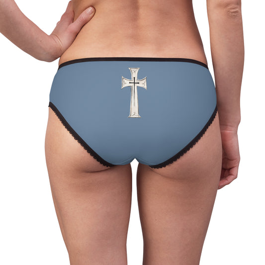 "First Darkness Then Comes Light" #02, Women's Briefs (Denim Blue)