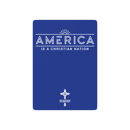 "America is a Christian Nation", Christian Playing Cards (Patriot Blue)
