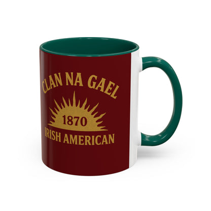 "Clan na Gael - Irish American", Colorful Mugs (11oz, 15oz) (Palladius Red)