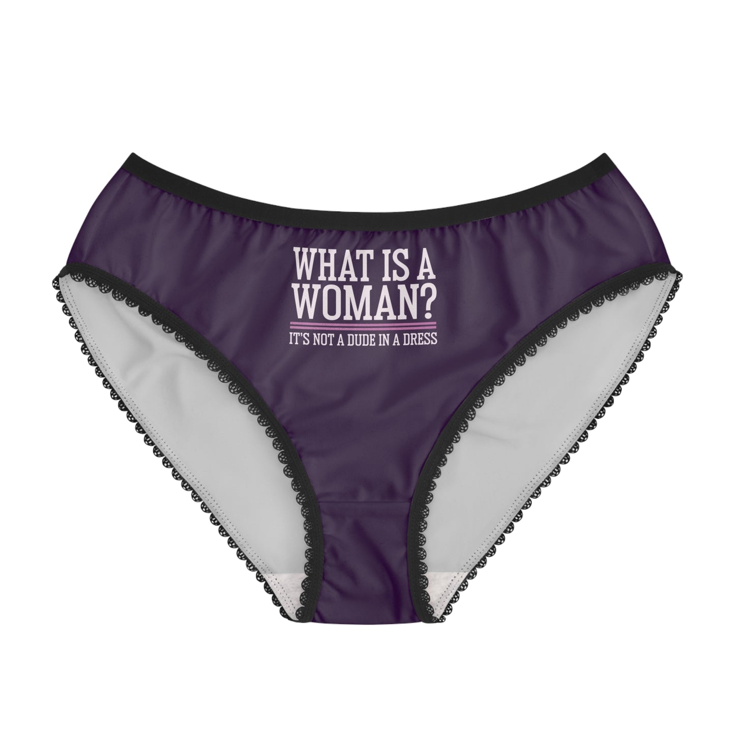 "What is a Woman" #02, Women's Briefs (Imperial Plum)