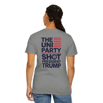 "The Uniparty Shot President Trump" #01, Unisex T-shirt