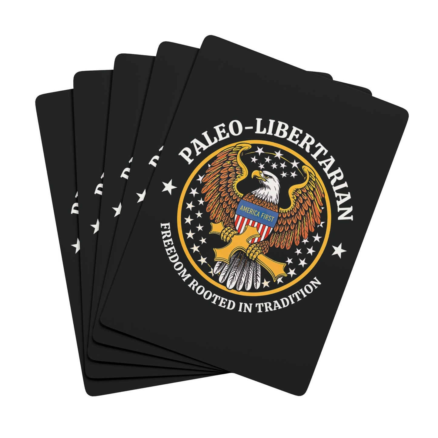 "Paleo-Libertarian" #01, Political Playing Cards (Void Black)
